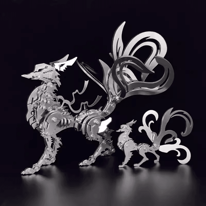 DIY 3Dメタル製大型九尾の狐パズルモデル組立 - ビルディングブロック