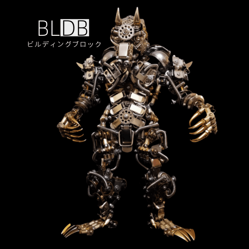 3D DIYメタル組み立て狼男模型ハイパーリアルなおもちゃセット - ビルディングブロック