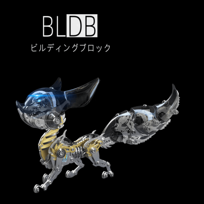DIY 玲瓏狐 3D 組み立て 機械モデル クリエイティブ おもちゃ セット(339ピース / 黒色) - ビルディングブロック