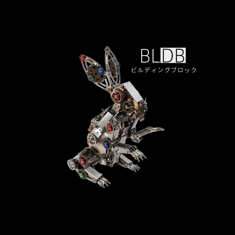 スピーカー付きのスチームパンクメタルバニーモデルDIYキット - ビルディングブロック