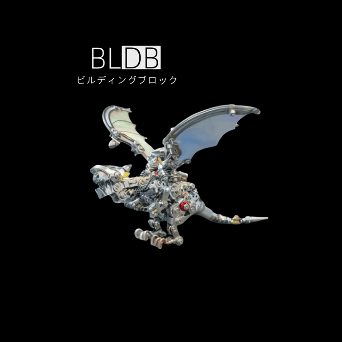 金属パズル カラフルドラゴン 手作り組み立て模型 3D金属模型