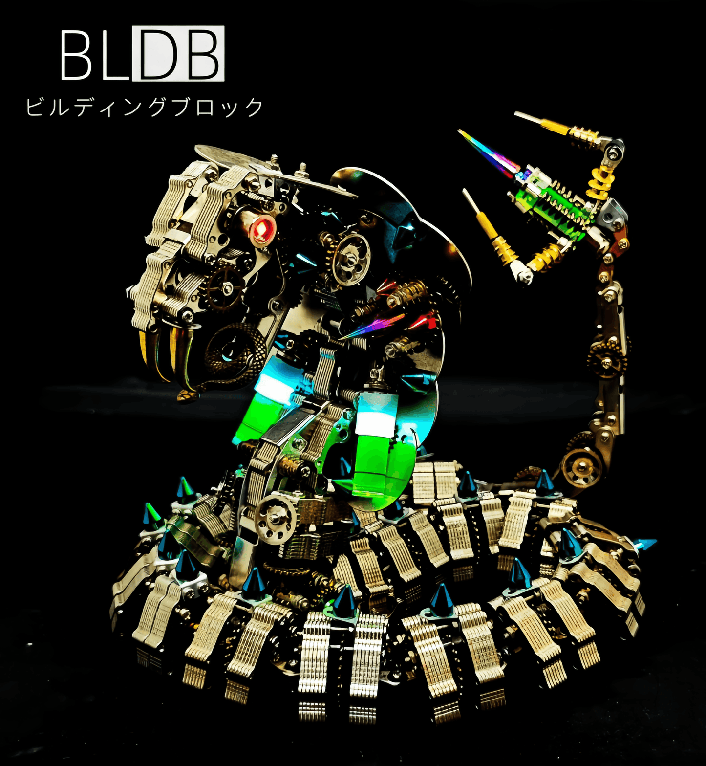機械的なパンクのコブラのヘビの3D金属の困惑のモデル建物のキット(1000+PCS) - ビルディングブロック