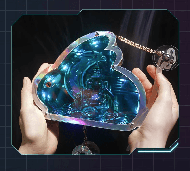 567個以上のパーツを含む3D立体メタルブロックモデル「玉兔宮灯」組み立てキット - ビルディングブロック