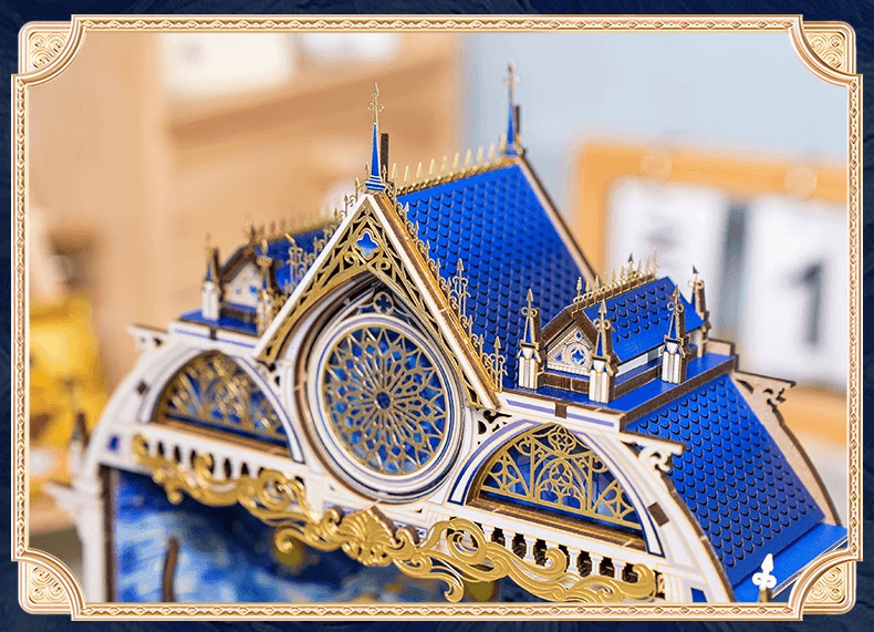 298PCS 大人向け3Dパズル 星月夜 ヴィンセント・ヴァン・ゴッホのクラフト作品 メタルパズルモデルキット - ビルディングブロック