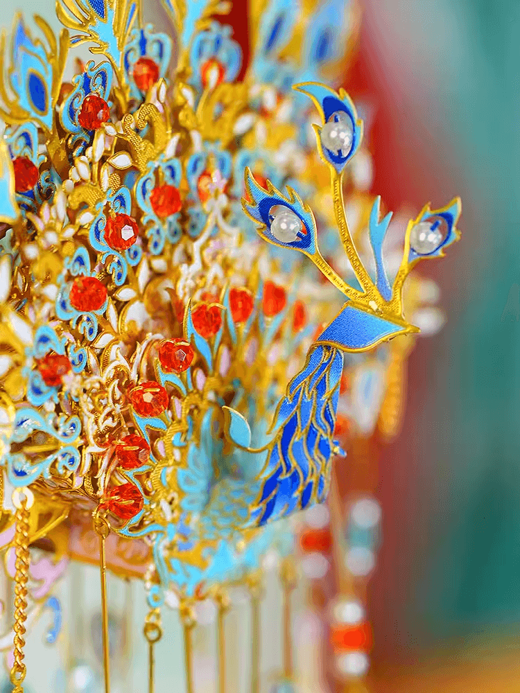 260個以上のパーツ+ 3Dメタルモデルのピーコック・プルーム・インセンス・サシェ・ペンダント組み立てキット - ビルディングブロック