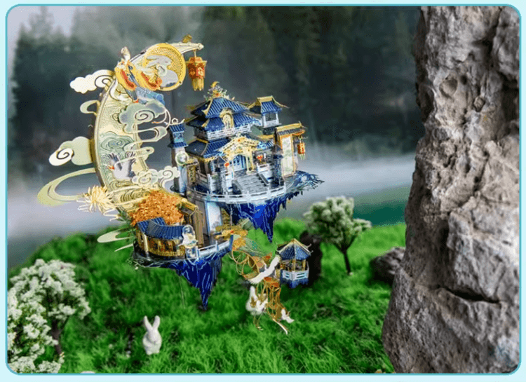 158ピース+3Dメタルモデル ムーンパレス 広漢宮組立キット - ビルディングブロック