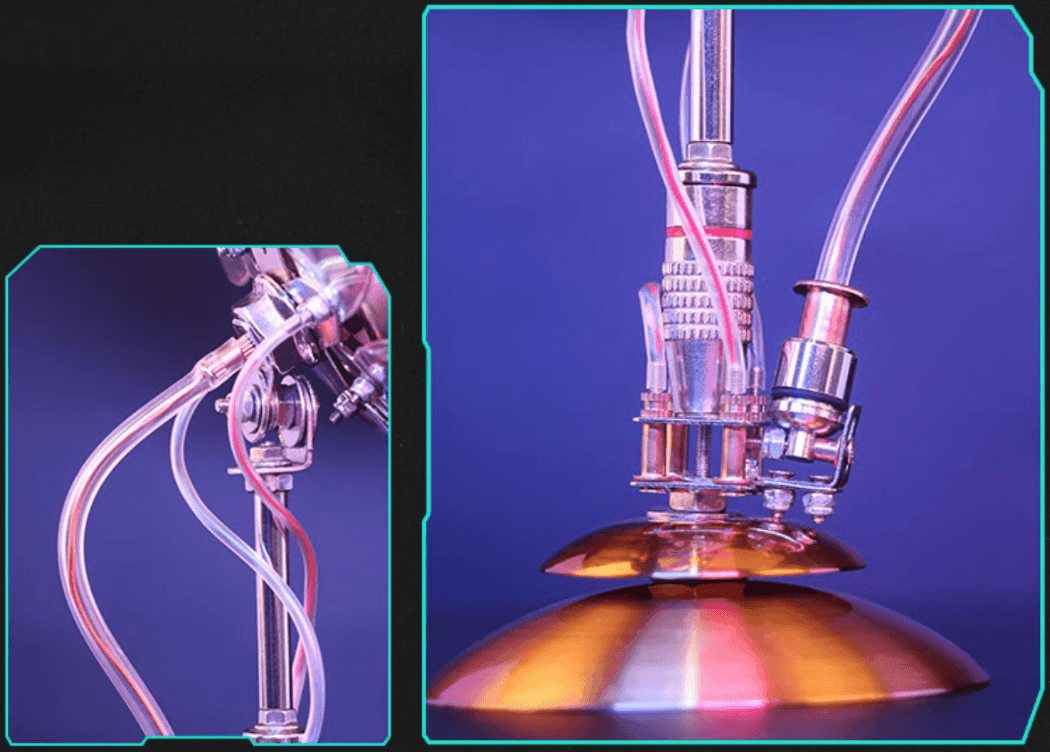 3D メタルパズルフラワーモデル、DIY スチームパンクメタルフラワーアセンブリモデル、フラワーポールフラワーセンターとアロマセラピータブレット付き (215 個) - ビルディングブロック