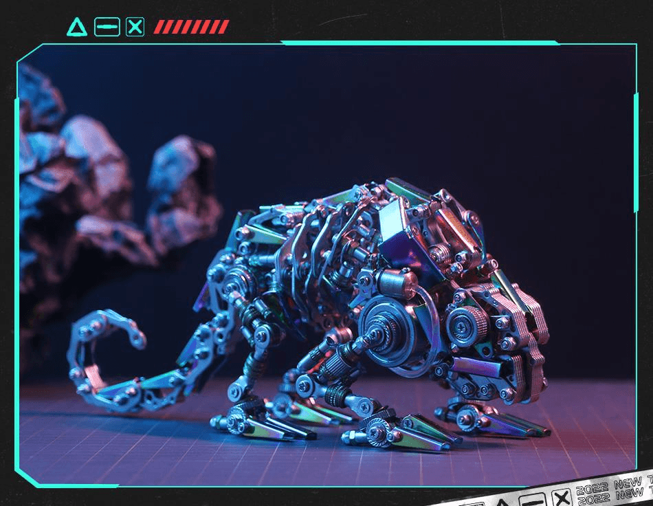 大人向け3Dメタルパズル、カメレオンメタルモデルセット、3Dメタル大人向けパズルカメレオンブロック、DIYメカニカルモデルセット、大人向けのクリエイティブでコレクション価値のあるアート装飾。 - ビルディングブロック