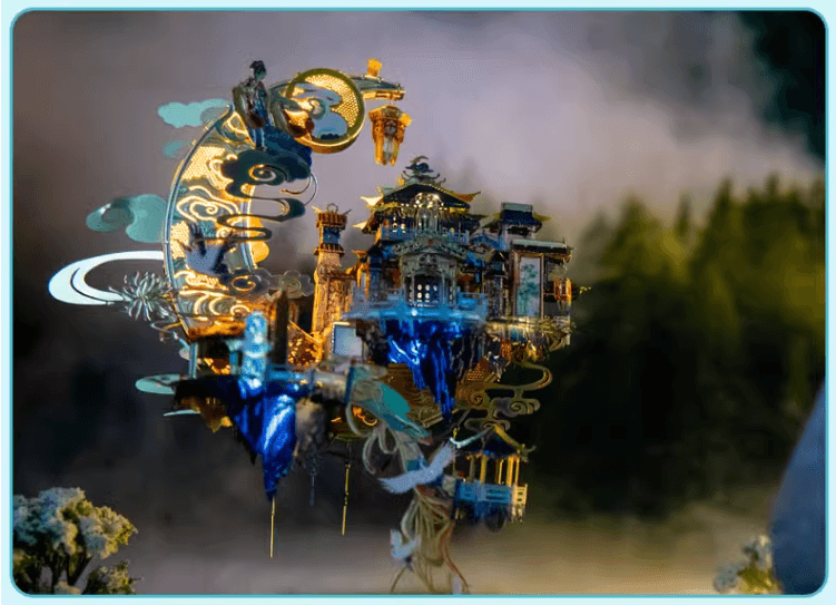 158ピース+3Dメタルモデル ムーンパレス 広漢宮組立キット - ビルディングブロック