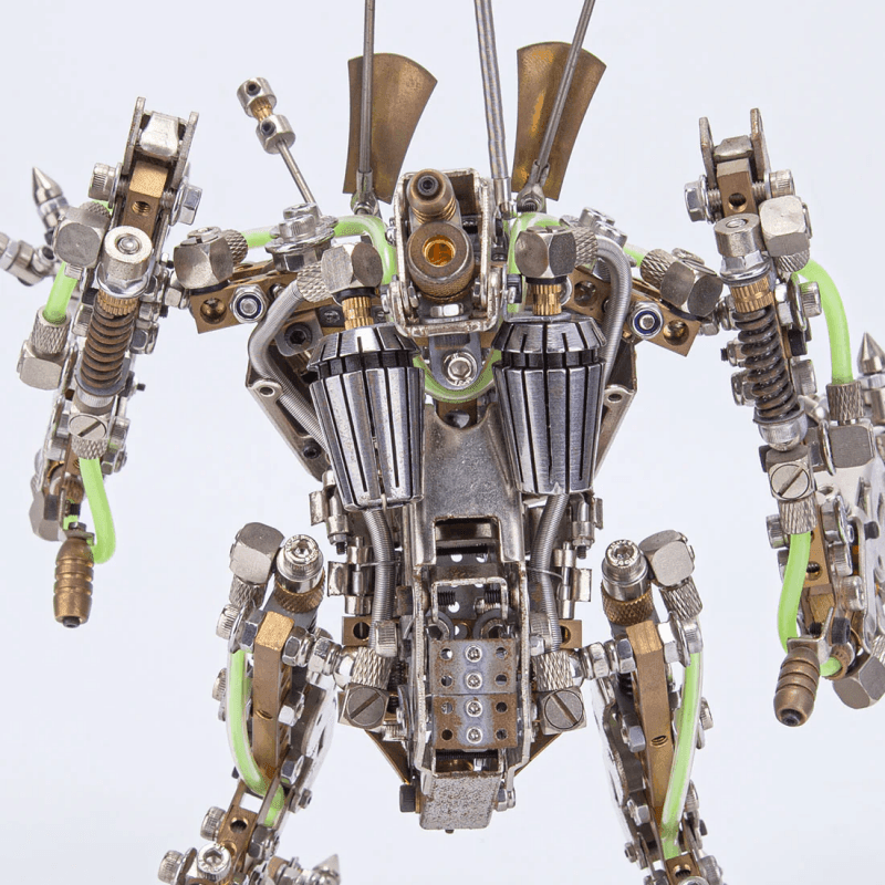 ロブスターとエビの重いメカロボットの3DメタルパズルLED、可動関節付き - ビルディングブロック