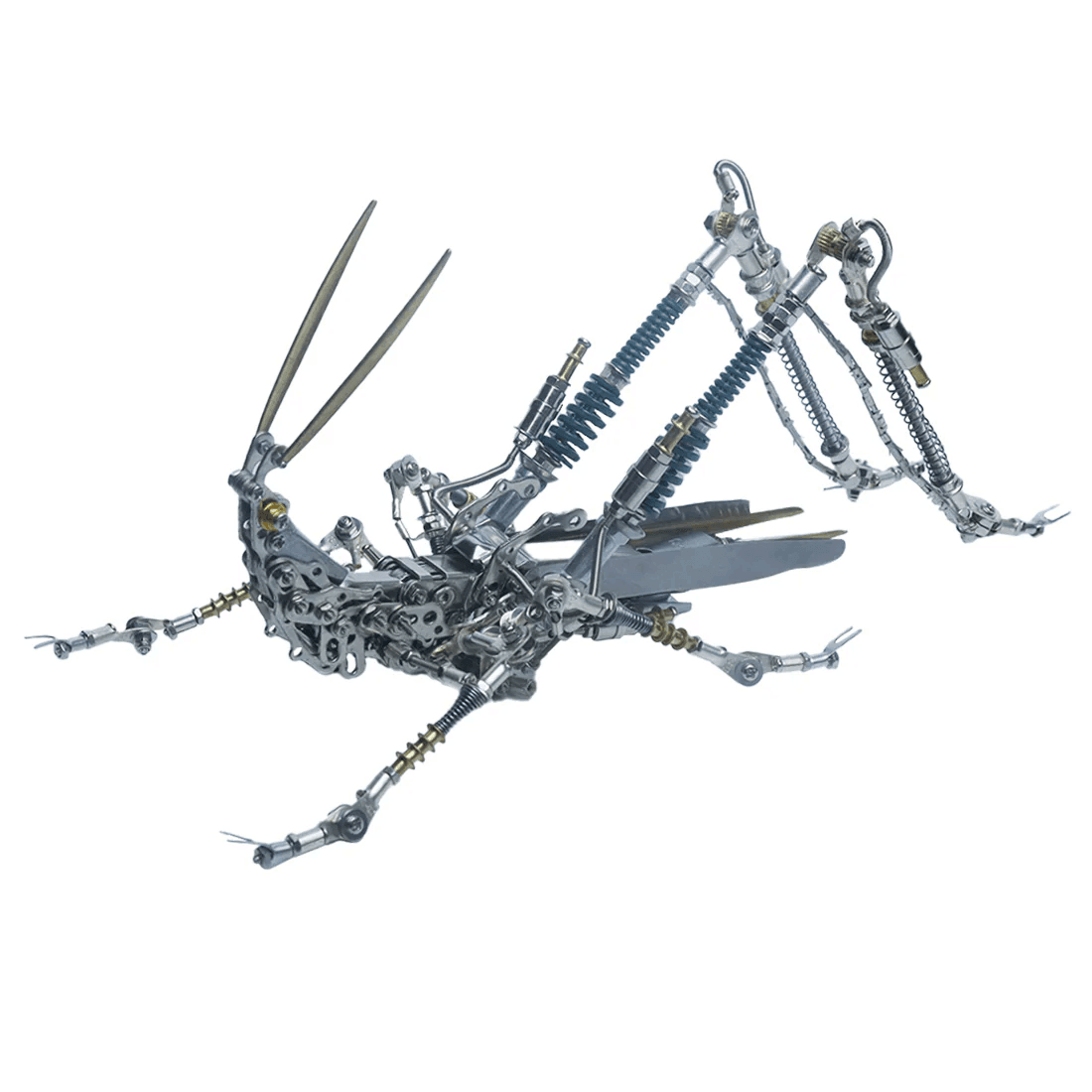 バッタ 3Dメタルパズル 昆虫モデル 組み立てキット (600+PCS) - ビルディングブロック