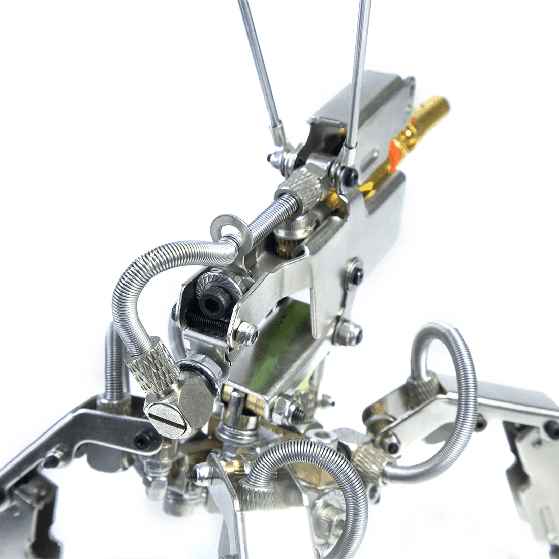 MINI-1 3本脚未来のメカロボット、可動関節付きメタルモデルキット200+PCS - ビルディングブロック