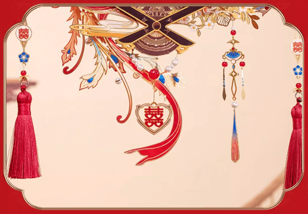 174個以上のパーツを含む3Dメタルモデル「喜扇-鳳求凰」組み立てキット - ビルディングブロック