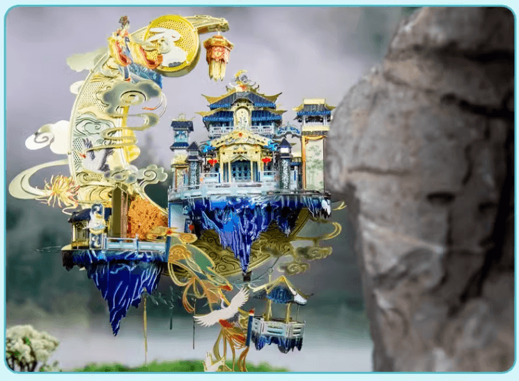 158ピース+3Dメタルモデル ムーンパレス 広漢宮組立キット - ビルディングブロック