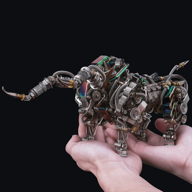 大人向けの1087ピースのメタル製3D DIY機械式ブルアニマルモデル組み立てキット - ビルディングブロック