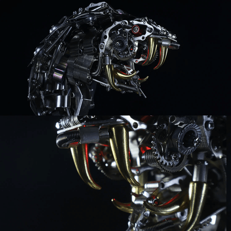 蛇コブラ彫刻 3Dメタルパズル メカニカルパンク組み立てモデル 400+ピース - ビルディングブロック