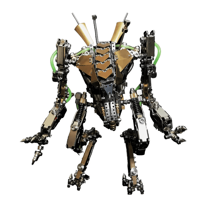 ロブスターとエビの重いメカロボットの3DメタルパズルLED、可動関節付き - ビルディングブロック