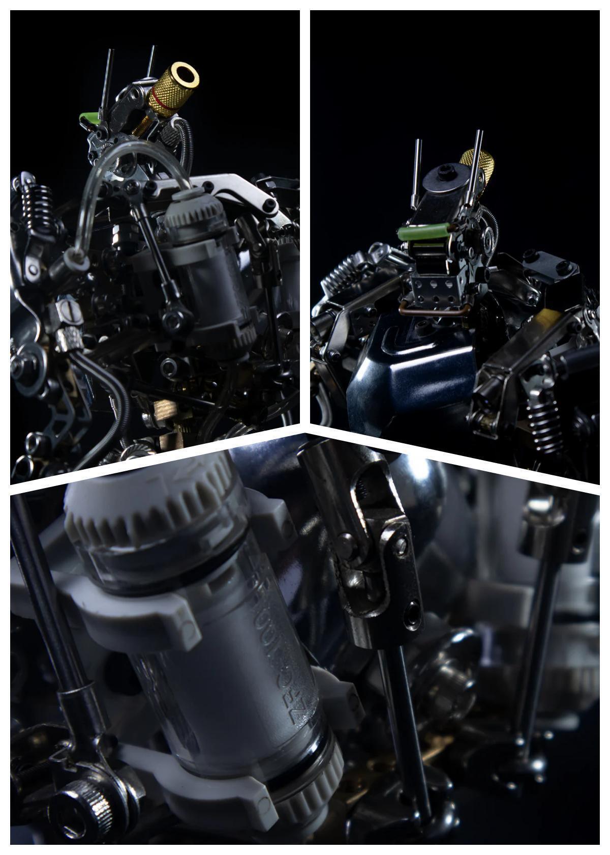3Dメタルヒューマノイドサービスロボットメカ大型可動アクションフィギュア715PCS - ビルディングブロック
