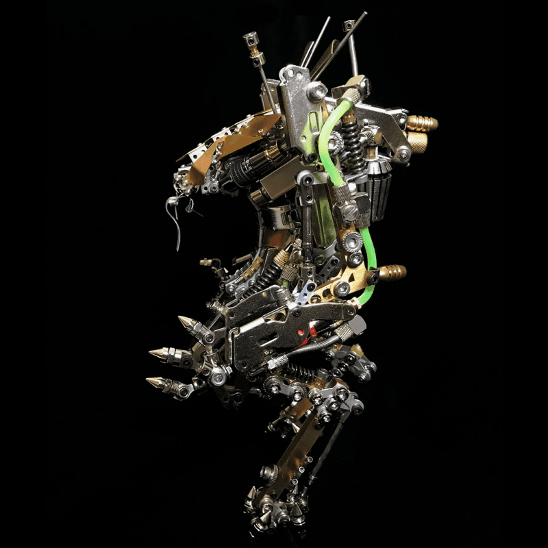 ロブスターとエビの重いメカロボットの3DメタルパズルLED、可動関節付き - ビルディングブロック