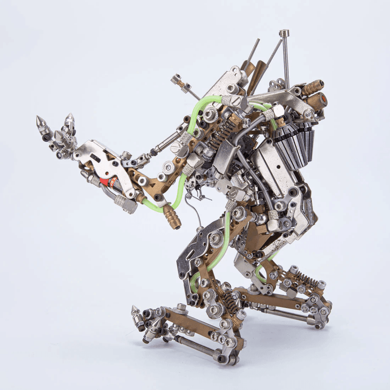 ロブスターとエビの重いメカロボットの3DメタルパズルLED、可動関節付き - ビルディングブロック