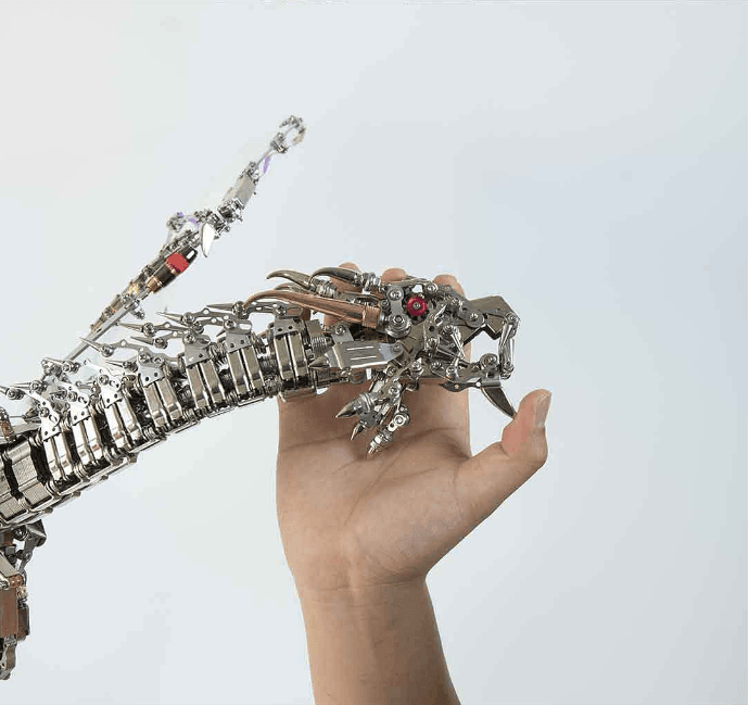 ファンタジー大型ドラゴン「天空のオーロラ」3Dメタル機械パズル 難易度:高、3000+ピース、長さ126cm - ビルディングブロック