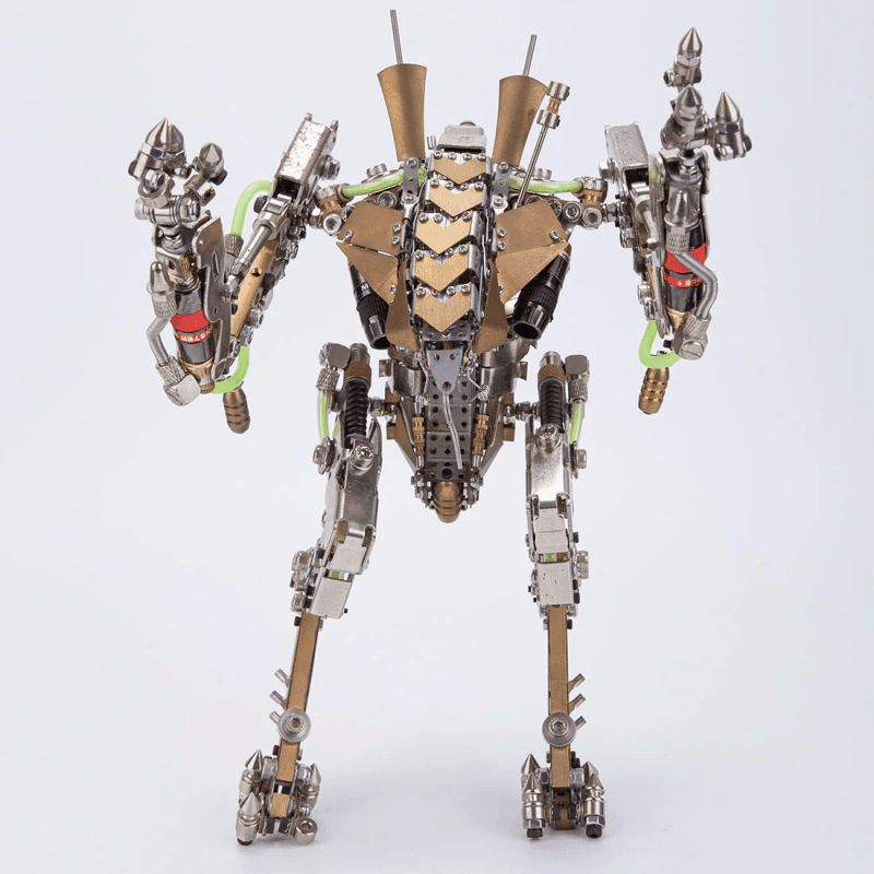 ロブスターとエビの重いメカロボットの3DメタルパズルLED、可動関節付き - ビルディングブロック