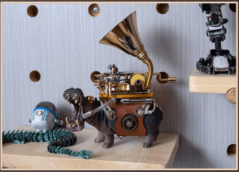 123ピース 3D 組み立て DIY メタル メカニカル カバのミュージシャン パズルモデル
