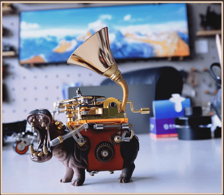 123ピース 3D 組み立て DIY メタル メカニカル カバのミュージシャン パズルモデル