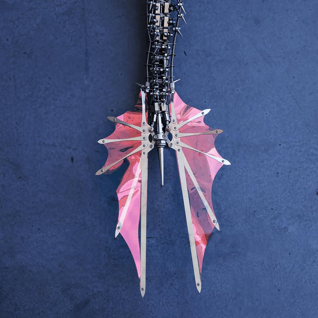 ファンタジー大型ドラゴン「天空のオーロラ」3Dメタル機械パズル 難易度:高、3000+ピース、長さ126cm - ビルディングブロック