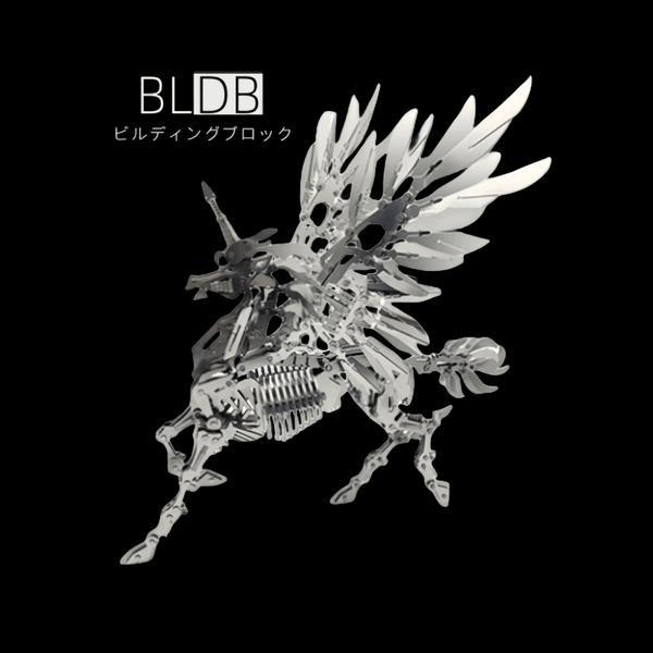 大型翼付きユニコーン 3D金属DIY組み立てキット