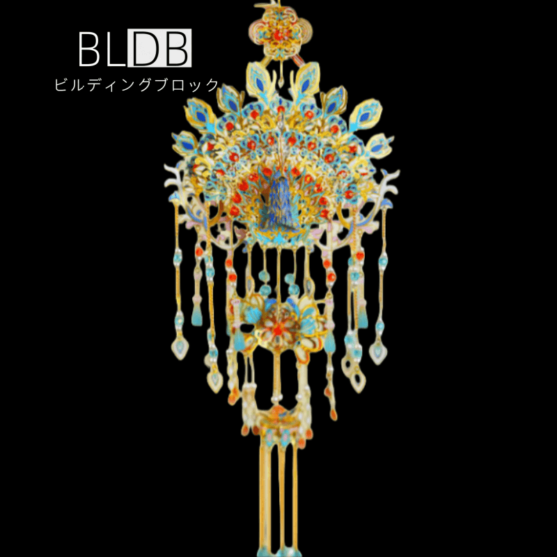 260個以上のパーツ+ 3Dメタルモデルのピーコック・プルーム・インセンス・サシェ・ペンダント組み立てキット - ビルディングブロック