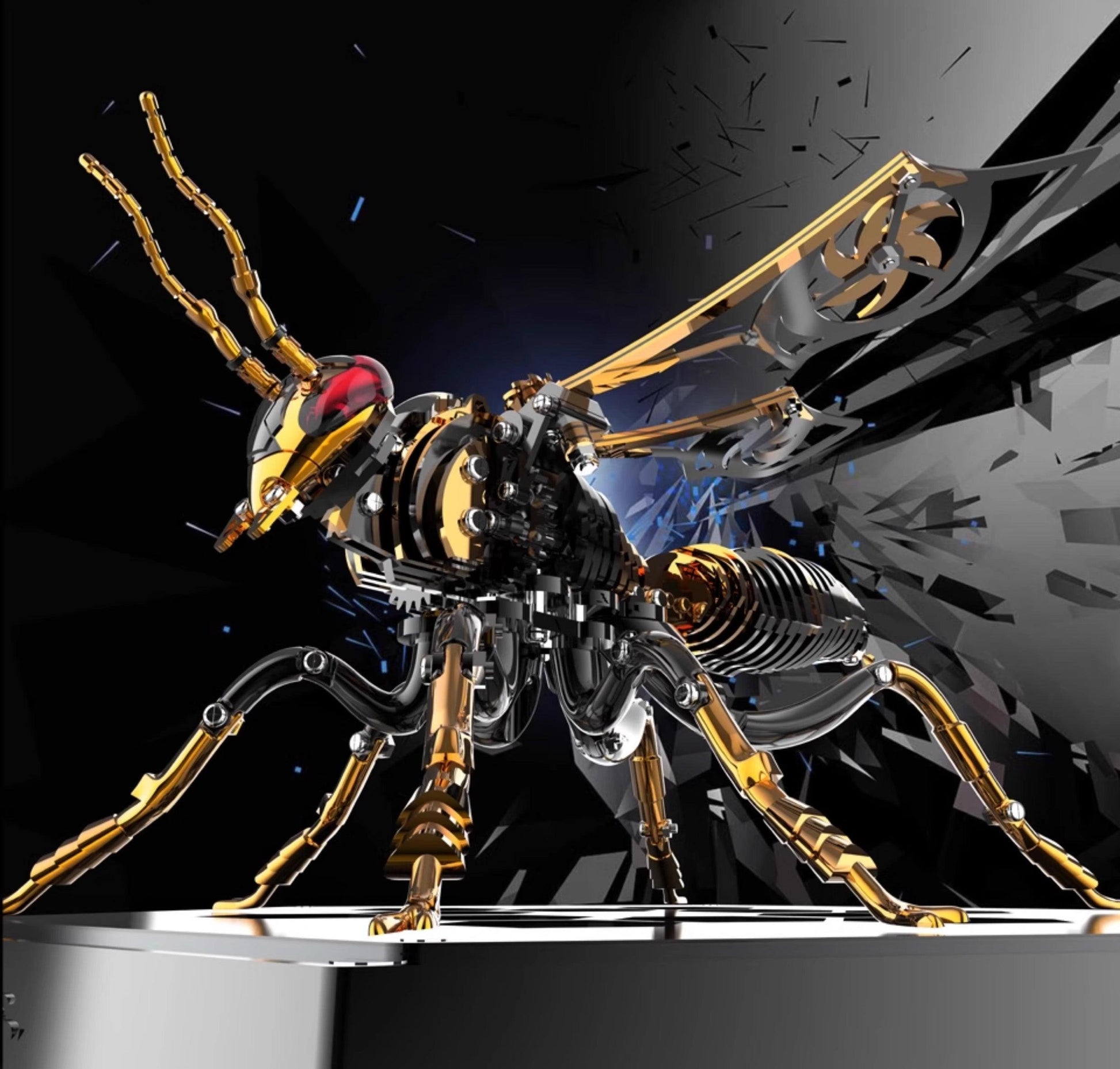 3D三次元マルハナバチ金属機械組み立てモデル毒蜂潮遊びDIYパズル手作りステンレス鋼のおもちゃ - ビルディングブロック