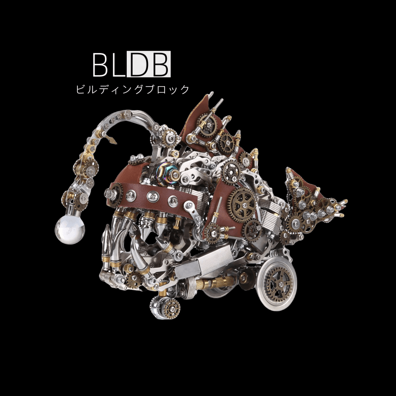 ランタンフィッシュスチームパンクモデルDIYキット カラーチェンジライトハロウィンギフト - ビルディングブロック