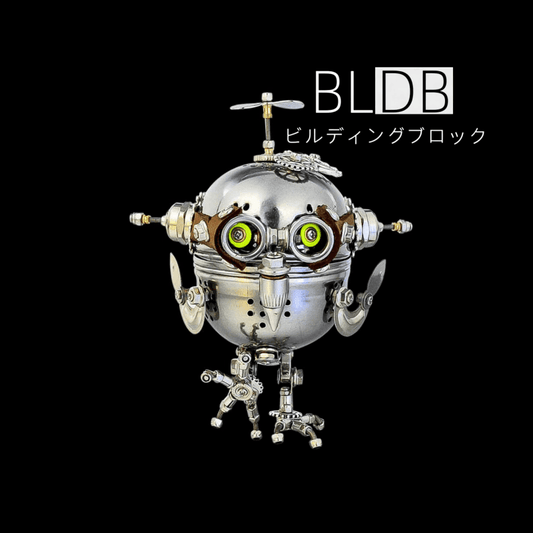 3D DIYスチームパンク機械式フクロウエッグ金属パズル組み立てモデルキット(110ピース以上) - ビルディングブロック