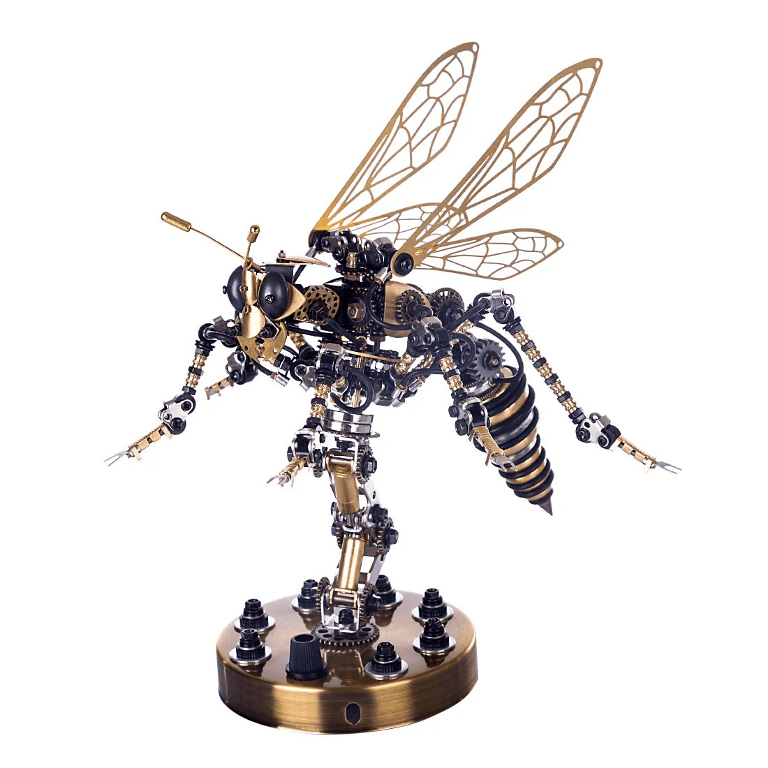 3DメタルDIY機械ハチ昆虫パズルモデルキット組み立てジグソークラフト - ビルディングブロック