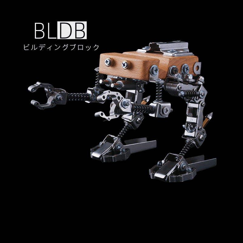 209個の歩兵メカ3Dアセンブリメタルモデルキット 2-in-1携帯ホルダー - ビルディングブロック