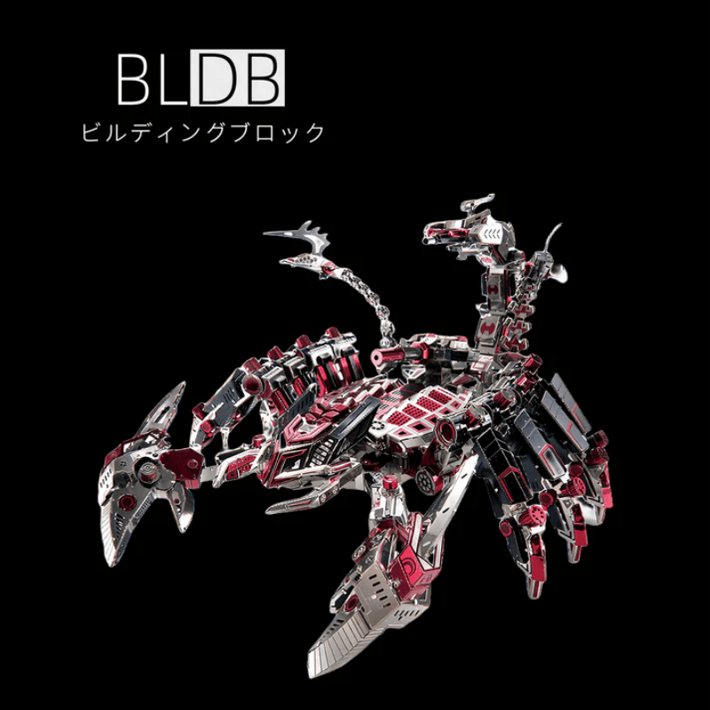 赤い悪魔のさそりの金属のジグソーパズルのジグソー3DのおもちゃDIYの困惑は大人の男の子の女の子のギフトを模倣する - ビルディングブロック