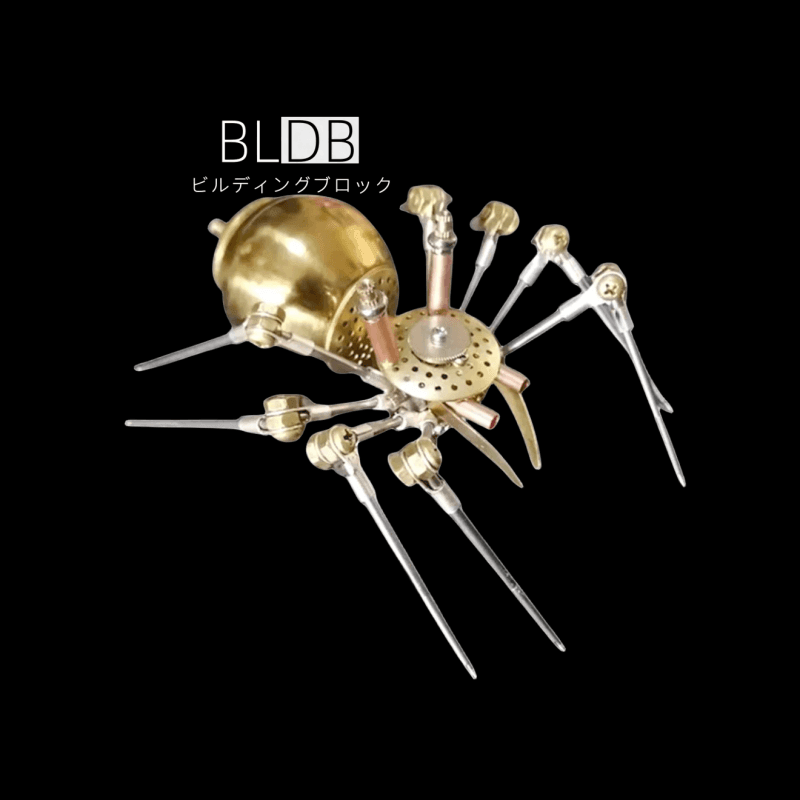 3Dメタルメカゴールデンスパイダー組み立てキット - ビルディングブロック