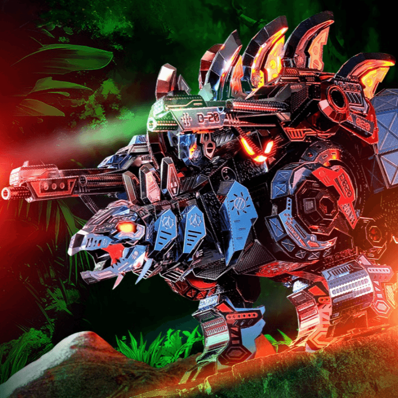 3Dメタルパズル メカニカル ステゴサウルス メタルモデルキット DIY チャレンジ 3Dパズル 大人用 頭の体操 アートクラフト ホームデコレーション おもちゃ ティーン向け - ビルディングブロック