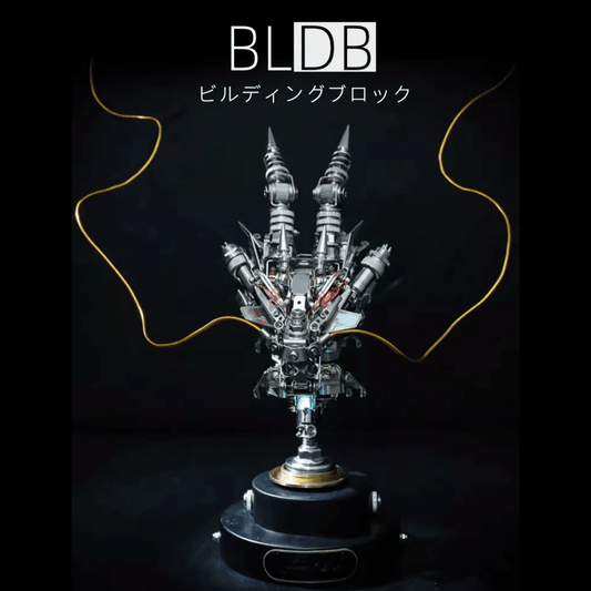 791個DIY組み立て東方龍嘯十二支龍の頭金属モデル、龍年の潮流玩具 - ビルディングブロック