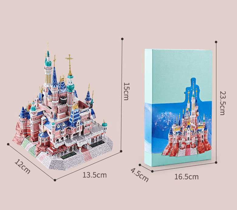 3D 立体金属パズル プリンセスの夢の城 DIY 手工 高難度 組み立て 建築モデル ギフト - ビルディングブロック