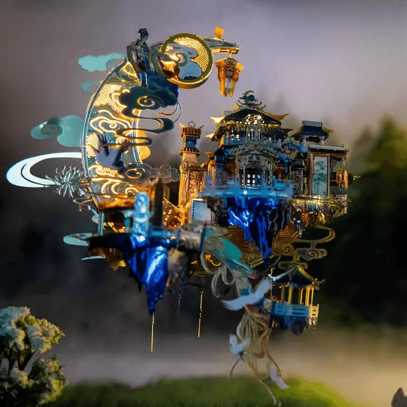 158ピース+3Dメタルモデル ムーンパレス 広漢宮組立キット - ビルディングブロック