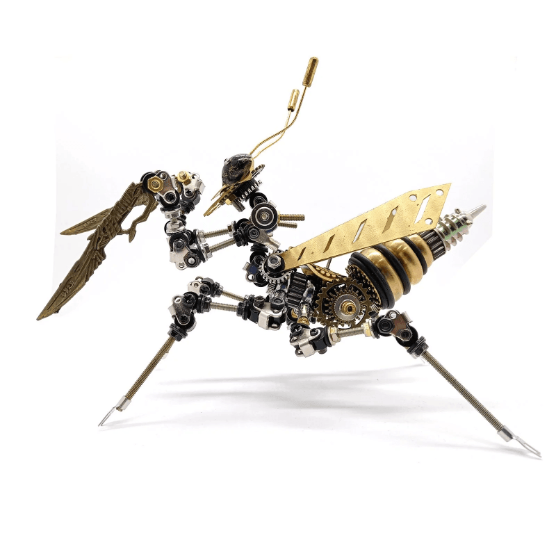 3D 金属組み立て DIY 機械カマキリ昆虫モデルパズルキット - ビルディングブロック