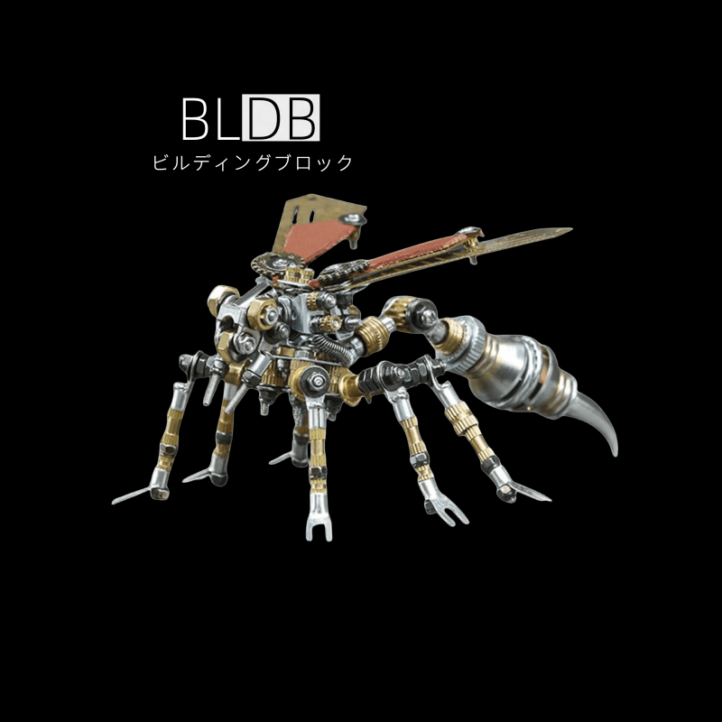 295 件の金属製メカ3Dハチ昆虫パズル組み立てモデル、大人向け - ビルディングブロック