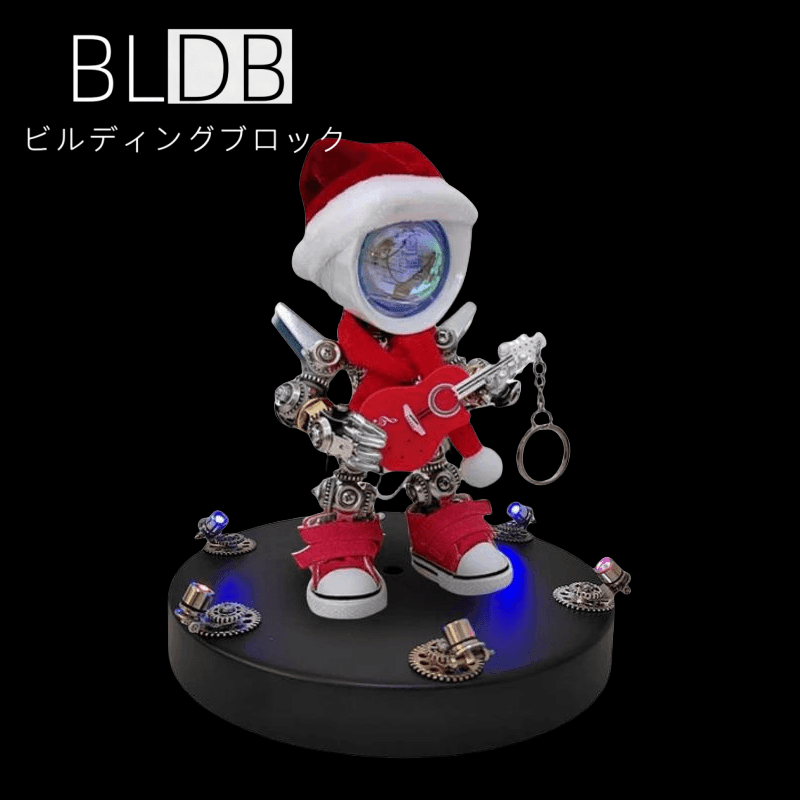 クリスマス用の自作メカニカルサンタの金属パズルモデルキット - ビルディングブロック