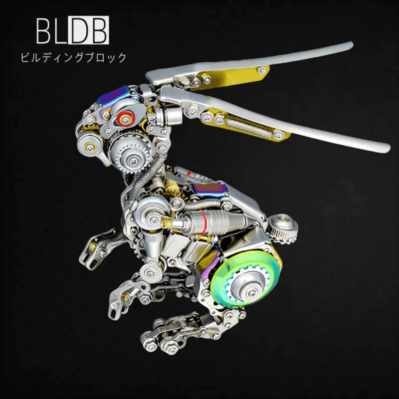 DIY組み立て機械式メタル3Dうさぎバニーアニマルモデルジグソーパズルおもちゃ - ビルディングブロック