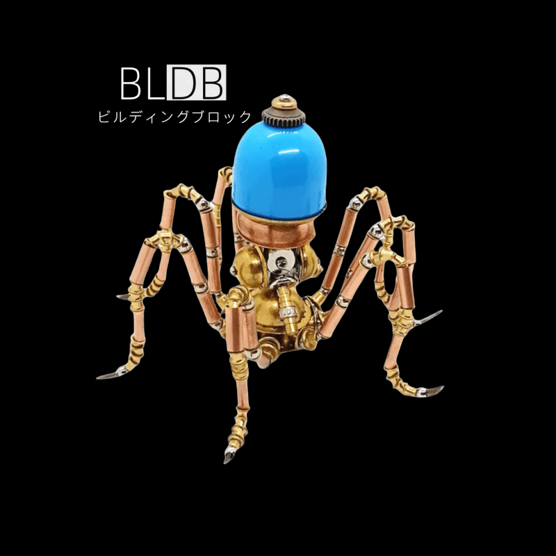 100+個の蒸気パンク章魚海洋戦士彫刻組み立てモデルキット - ビルディングブロック