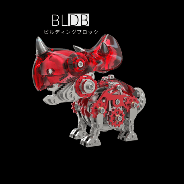 金属パズル ミニトリケラトプス恐竜 3Dメタルモデル 子ども向け 工作キット