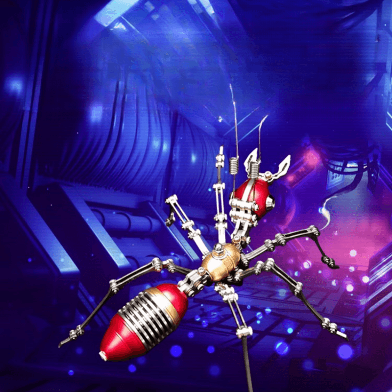 100Pcs+プレミアムシリーズメタルワーカーアリ DIY 3Dモデル組み立てキット昆虫 - ビルディングブロック