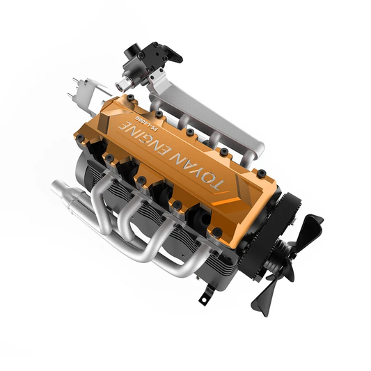 TOYAN FS-L400BGC 4ストローク直列4気筒ガソリンエンジンの斜め前面